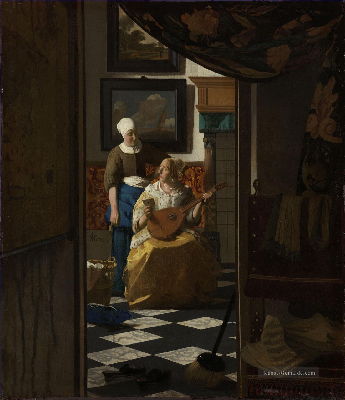 Der Liebesbrief Barock Johannes Vermeer Ölgemälde